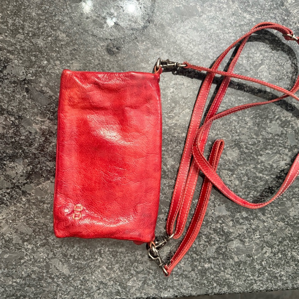 Bed Stu Vibrant Red Leather Crossbody Bag
